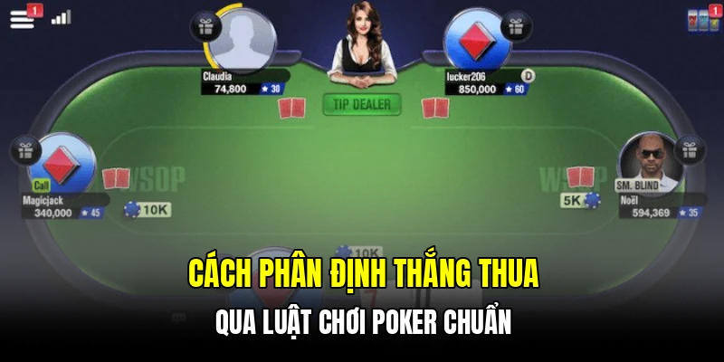 Cách phân định thắng thua qua luật chơi poker chuẩn